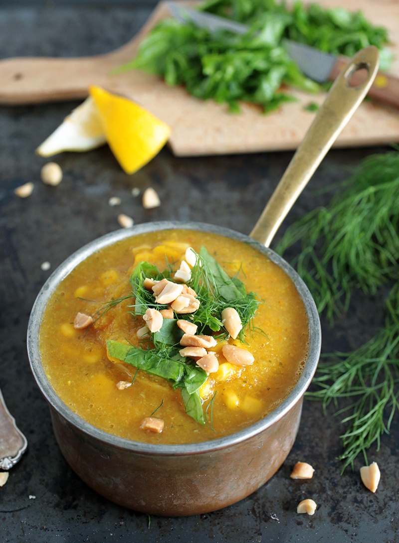 Healing Vegetable Soup With Corn • Green Evi